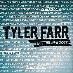 The cover art consists of the song's lyrics colored in white, the song title being highlighted, and covering the entire background. The artist's name is centered in the middle, colored in black.