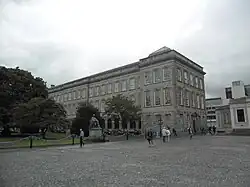 The Old Library at Trinity College Dublin (built with "grey Ballyknockan granite on the upper storeys")[72]