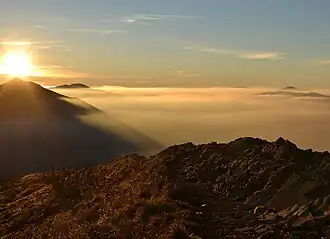 Sunrise over Bieszczady Mountains