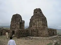 Closeup view of a temple