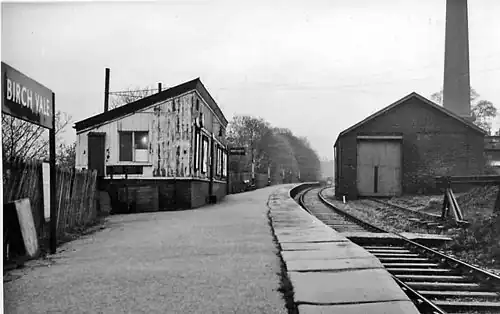 The former Birch Vale railway station in 1965