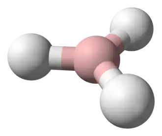 Ball-and-stick model of borane