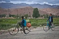 Local boys with bicycles