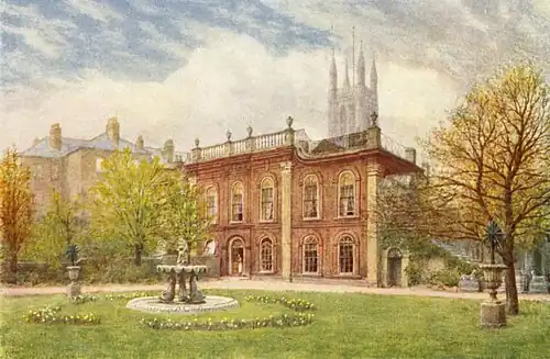 Bradmore House, Queen Caroline Street, Hammersmith: all that survives of Butterwick Manor. 1904 lithograph by Philip Norman.
