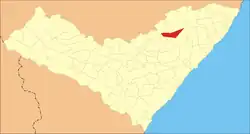 Location of Branquinha in Alagoas