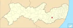 Location of Jucati in Pernambuco