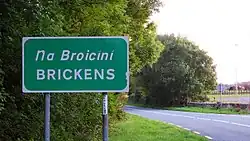 Brickens road sign