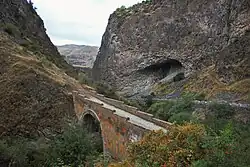 Azat river among the bridge IX century, and Symphony of Stones