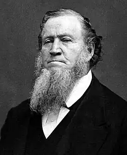 Image 10Brigham Young led the first Mormon pioneers to the Great Salt Lake. (from Utah)