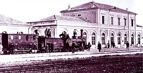 Brindisi in 1870, before this line was opened