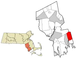 Location in Bristol County in Massachusetts