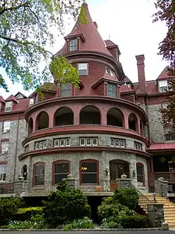 Bryn Mawr Hotel (1890–91), Bryn Mawr, Pennsylvania. Now the Baldwin School.