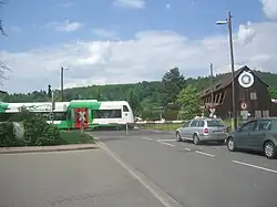 Level crossing at the eastern end of the station
