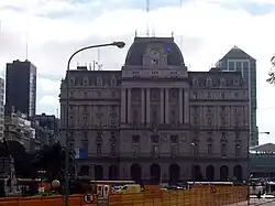 Correo Central station being built in front of the Central Post Office