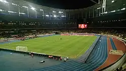 The inside of Bukit Jalil Stadium during 2024 ASEAN Championship match of Malaysia against Singapore