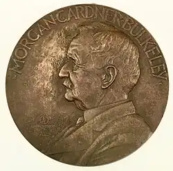 Bronze medal with Bulkeley's name and his image, facing profile left