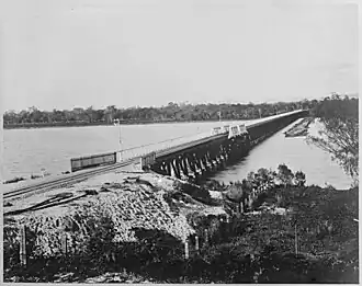 Photo of Bunbury Bridge in East Perth circa 1930