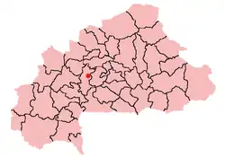 Location of Réo in Burkina Faso