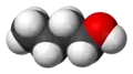 Spacefill model of n-butanol