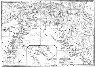 Map of Iraq showing Shatt en-Nil