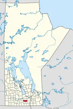Location of Dufferin in Manitoba