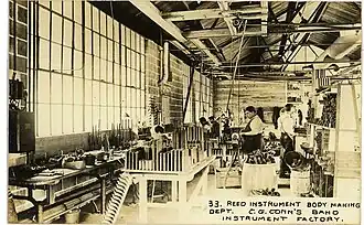 Reed instrument body making department