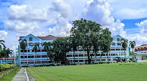 The Engineering Building view from the other side of the Big Field.