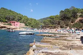 Cala Salada, north of Sant Antoni