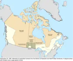 Manitoba expansion, as enacted in 1881