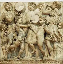 Luca della Robbia, detail of Cantoria, c. 1438, Museo dell'Opera del Duomo, Florence
