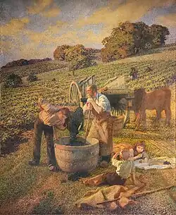 Grape harvest painting in the Council Chamber