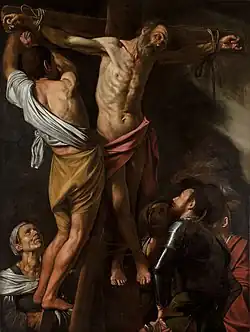 The Crucifixion of Saint Andrew, Caravaggio, 1607 - Post-Restoration