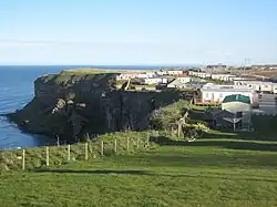 Caravan site above the bay