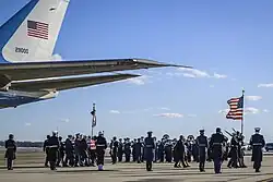 Carter's casket is disembarked from a U.S. Air Force aircraft in Washington, D.C. (January 7, 2025)