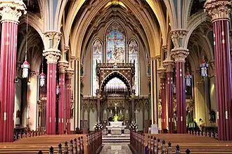 View up nave toward altar
