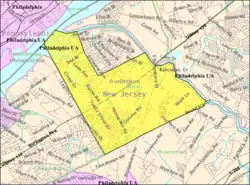 Census Bureau map of Delran Township, New Jersey