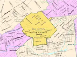 Census Bureau map of Dunellen, New Jersey