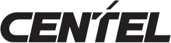 stylized text "Centel" in bold capital letters