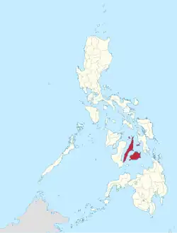 Map of the Philippines highlighting Central Visayas