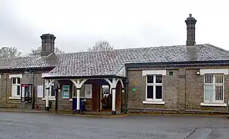 Long low single storey brick building