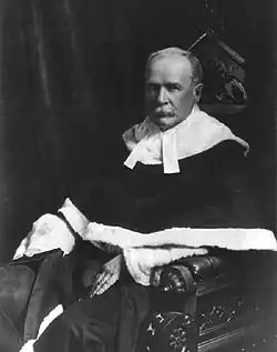 Portrait photograph of Charles Fitzpatrick sitting in judicial robes.