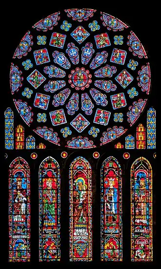 Image 44Stained glass windows of Chartres Cathedral, by PtrQs (from Wikipedia:Featured pictures/Artwork/Others)