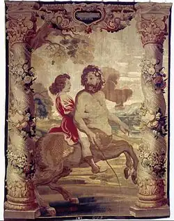 Chiron and Achilles, tapestry by Rubens (17th century)