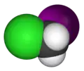 Spacefill model of chloroiodomethane