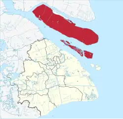 Location within Shanghai (Note that this map does not display either Haiyong or Qilong)