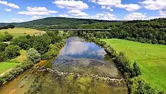 The bridge over the Loue in Chouzelot