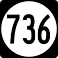 State Route 736 marker