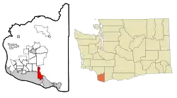 Location of Mill Plain, Washington