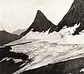 North aspect of Clyde Peak, with Logan and Red Eagle Glaciers. 1914.