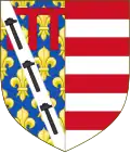 Coat of Arms of Charles Martel of Anjou-Hungary (according to the sculpture placed on his tomb in the Cathedral of Naples)